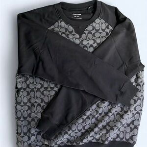 Coach Men's Sweater in Black and Gray Pattern